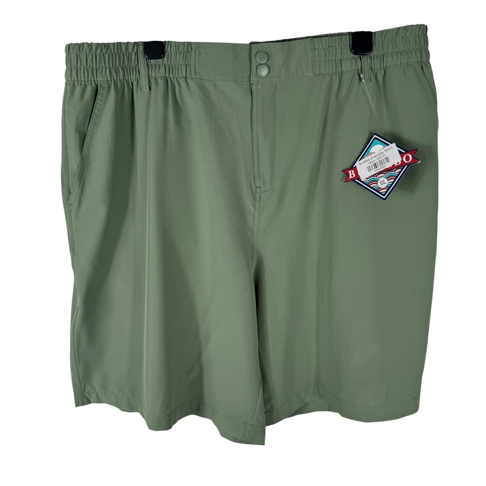 Burlebo Everyday Performance Shorts Mens XXL Moss Green Quick Dry Stretch New